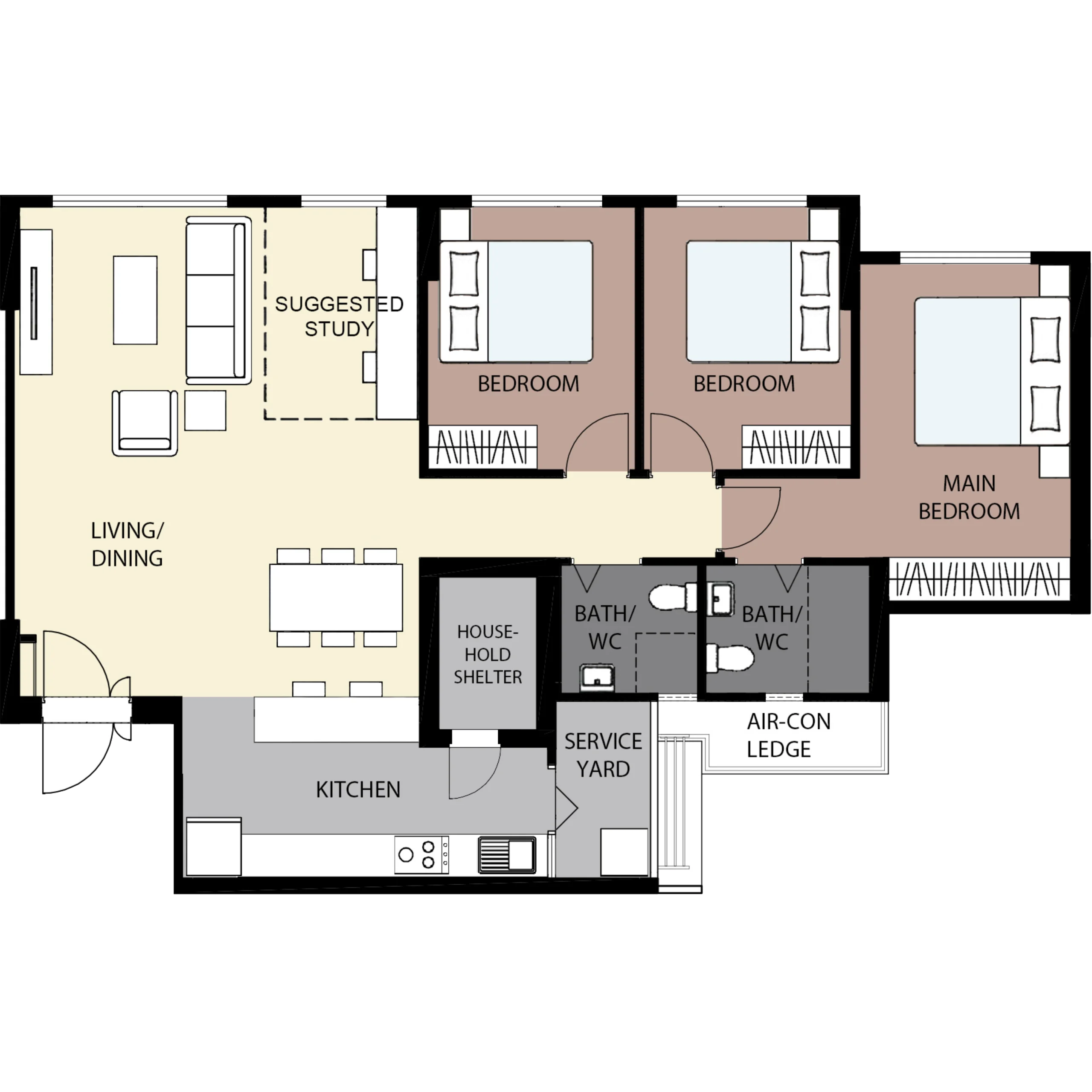 5-Room Floor Plan