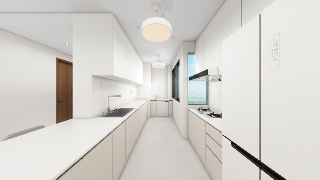Tengah Parc Clover 4-Room Design B (Kitchen, Master Bedroom, and Bathroom Cabinets)
