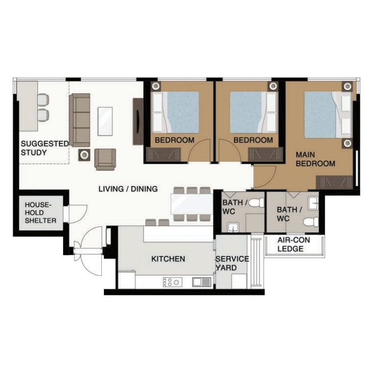 5-Room Floor Plan