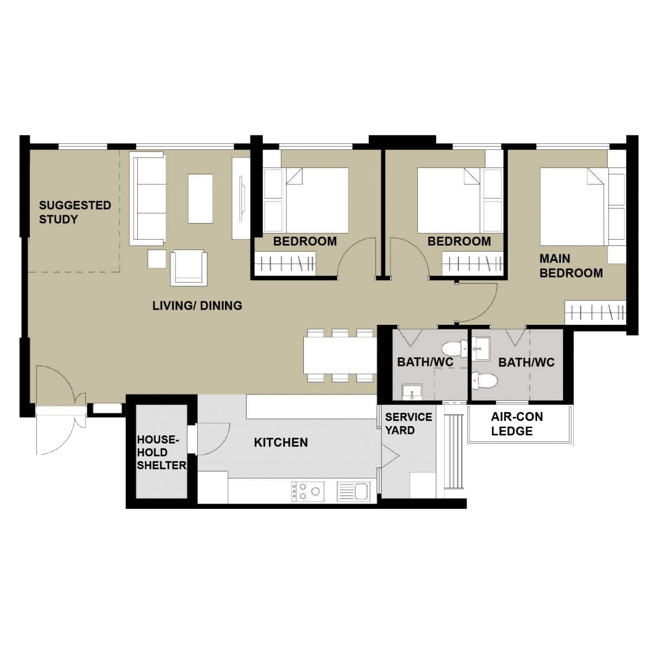 5-Room Floor Plan