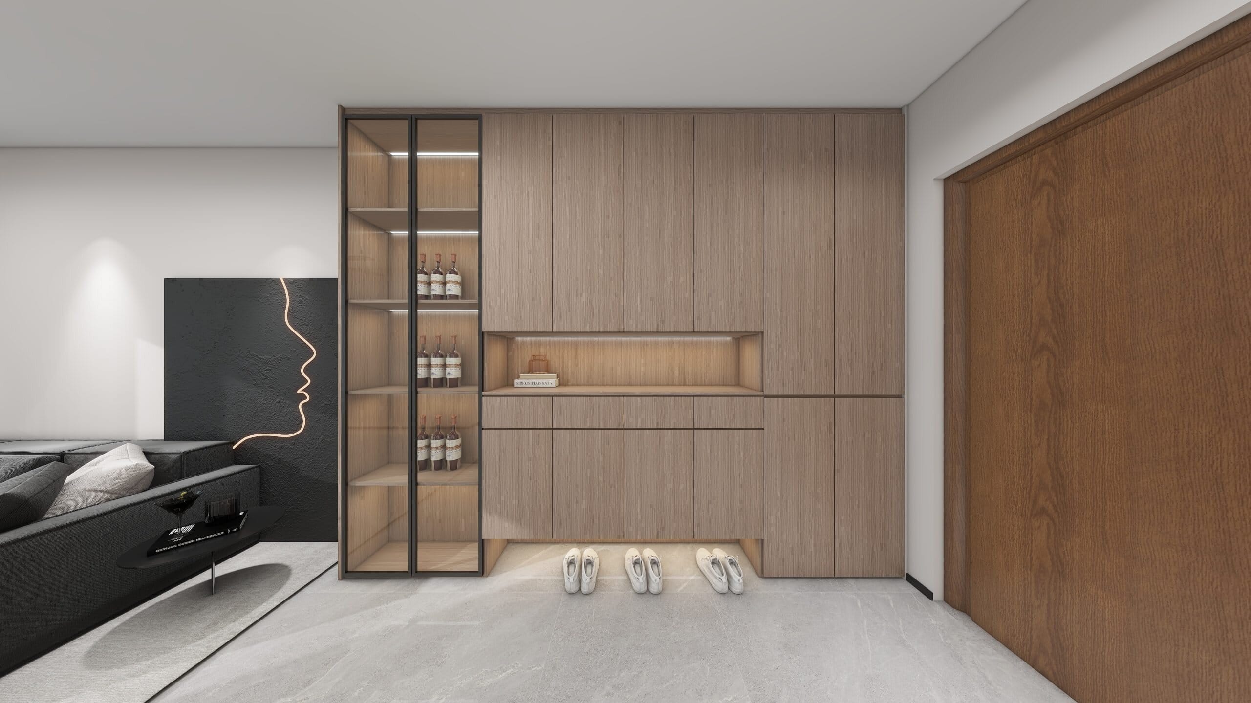 FoyerFull Height Display & Storage Cabinet