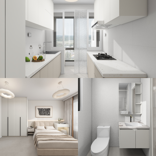 Grove Spring 5-Room Design A (Kitchen, Master Bedroom, and Bathroom Cabinets)