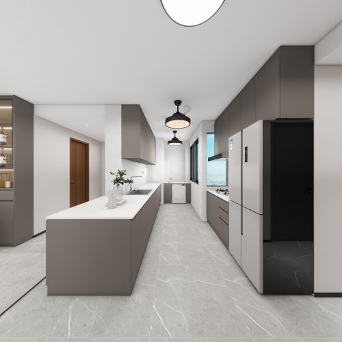 Tengah Parc Clover 4-Room Design C (Kitchen, Master Bedroom, and Bathroom Cabinets)