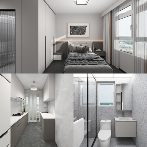 Tengah Parc Glen 5-Room Design A (Kitchen, Master Bedroom, and Bathroom Cabinets)