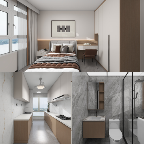 Tengah Parc Glen 5-Room Design C (Kitchen, Master Bedroom, and Bathroom Cabinets)