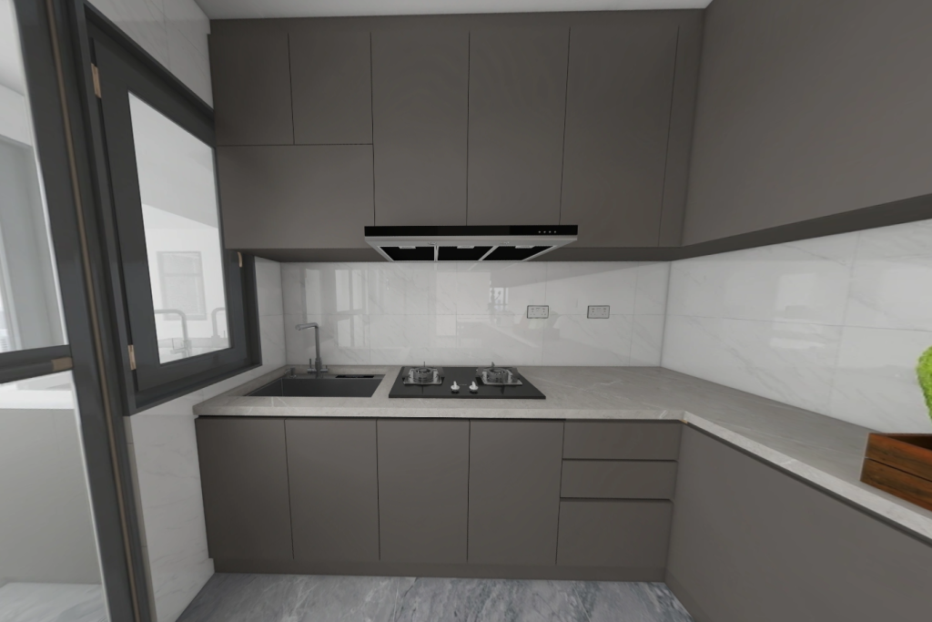 Punggol Point Cove 4-Room Design B (Kitchen, Master Bedroom, and Bathroom Cabinets)