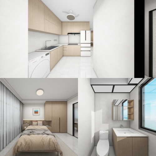 Bartley Beacon 3-Room Design B (Kitchen, Master Bedroom, and Bathroom Cabinets)
