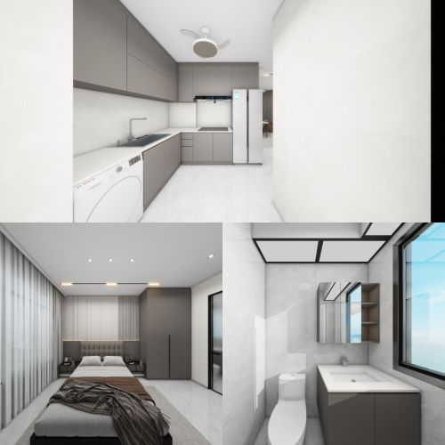 Bartley Beacon 3-Room Design C (Kitchen, Master Bedroom, and Bathroom Cabinets)
