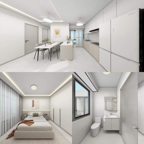 Bartley Beacon 4-Room Design A (Kitchen, Master Bedroom, and Bathroom Cabinets)