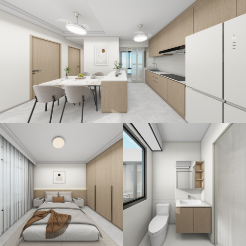 Bartley Beacon 4-Room Design B (Kitchen, Master Bedroom, and Bathroom Cabinets)