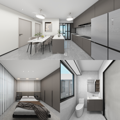 Bartley Beacon 4-Room Design C (Kitchen, Master Bedroom, and Bathroom Cabinets)
