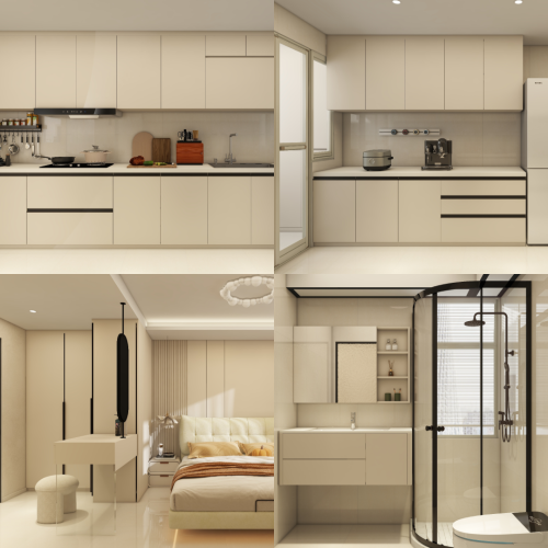Tengah Garden Bloom 5-Room Design A (Kitchen, Master Bedroom, and Bathroom Cabinets)