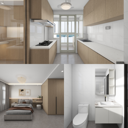 Hougang Citrine 5-Room Design B (Kitchen, Master Bedroom, and Bathroom Cabinets)