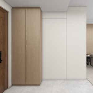 Foyer Full Height Shoes Cabinet and Bomb Shelter Door (6 feet)