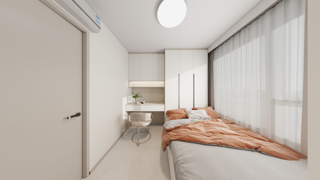 Bedroom 1 Casement Wardrobe with Study Table (13 feet)