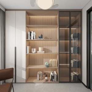Studing Room top hung cabinet with Study table (11ft)