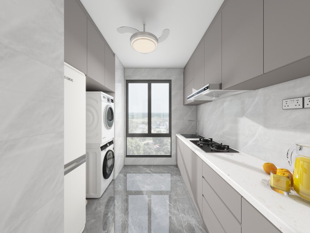 Hougang Citrine 2-Room Design C (Kitchen, Master Bedroom, and Bathroom Cabinets)