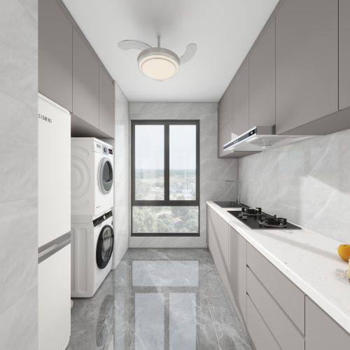 Hougang Citrine 2-Room Design C (Kitchen, Master Bedroom, and Bathroom Cabinets)