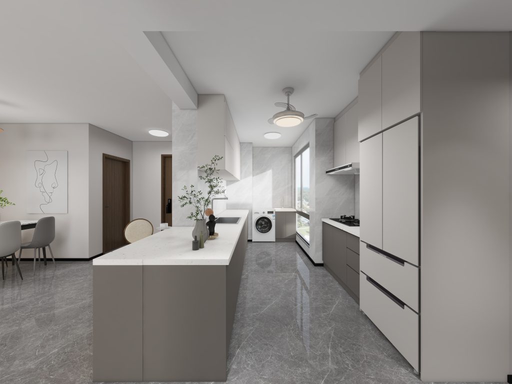 Tengah Parc Clover 5-Room Design C (Kitchen, Master Bedroom, and Bathroom Cabinets)