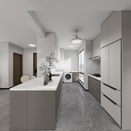 Tengah Parc Clover 5-Room Design C (Kitchen, Master Bedroom, and Bathroom Cabinets)