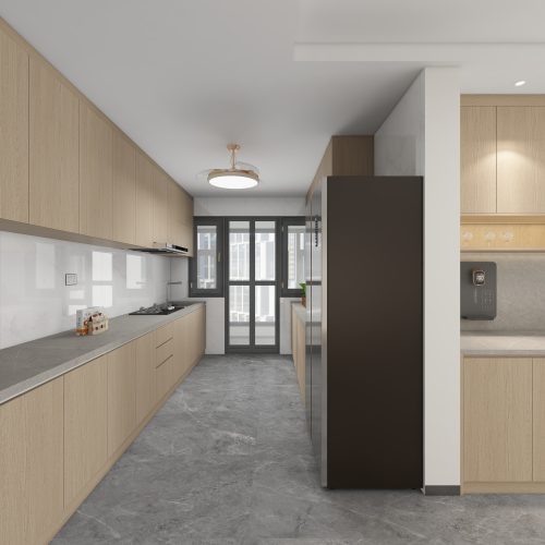 Tampines Green Emerald 5-Room Design B (Kitchen, Master Bedroom, and Bathroom Cabinets)