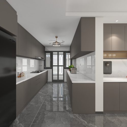 Tampines Green Emerald 5-Room Design C (Kitchen, Master Bedroom, and Bathroom Cabinets)