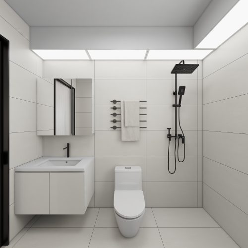 Tampines Green Emerald 2-Room Design A (Kitchen, Master Bedroom, and Bathroom Cabinets)