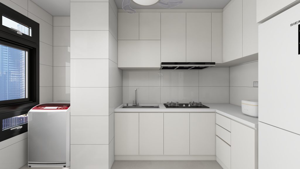 Tampines Green Emerald 2-Room Design A (Kitchen, Master Bedroom, and Bathroom Cabinets)