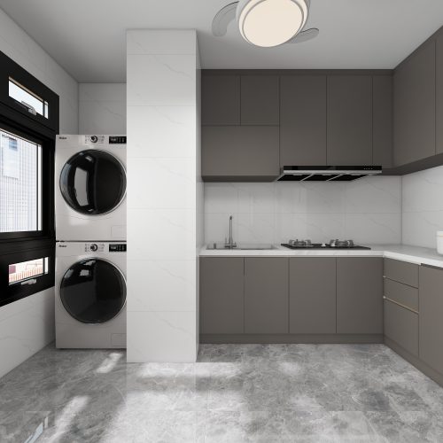 Tampines Green Emerald 2-Room Design C (Kitchen, Master Bedroom, and Bathroom Cabinets)