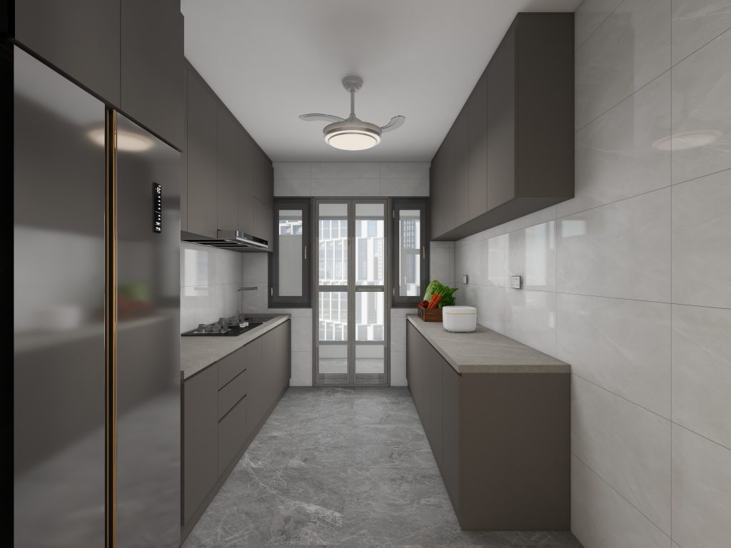 Tampines Green Emerald 4-Room Design C (Kitchen, Master Bedroom, and Bathroom Cabinets)