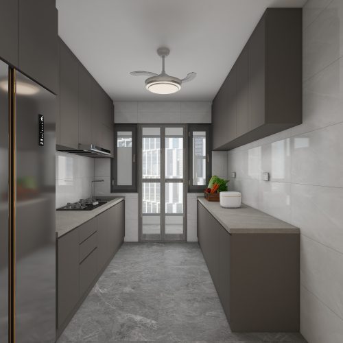 Tampines Green Emerald 4-Room Design C (Kitchen, Master Bedroom, and Bathroom Cabinets)