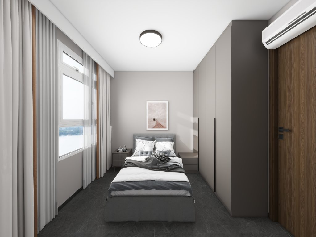 Bedroom 1 Casement Wardrobe with Side Table (6 feet)