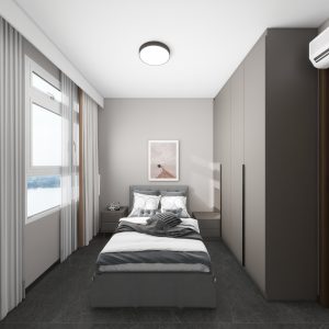 Bedroom 1 Casement Wardrobe with Side Table (6 feet)