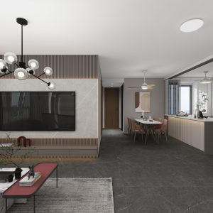 Living Suspended Tv Console & Feature Wall (9 feet)