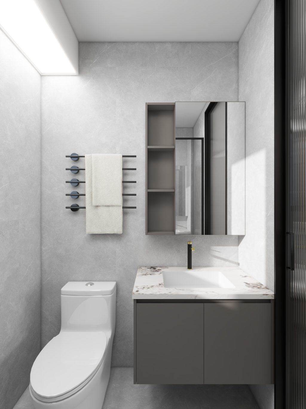 Common Bathroom Top & Bottom Cabinets (5 feet)
