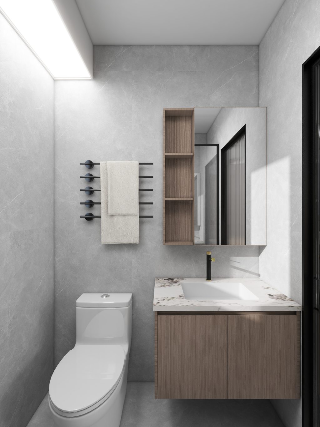 Common Bathroom Top & Bottom Cabinets (5 feet)