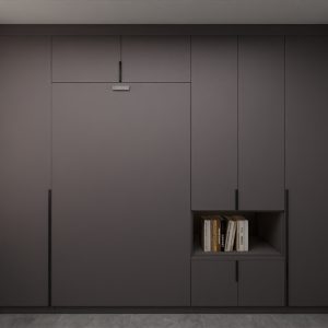 Bedroom 2 Space Saving Beds with Casement Wardrobe with Open Shelves  (11.5  feet)