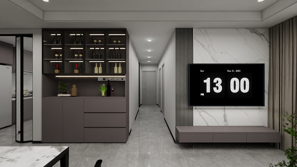 Modern HDB Living Room