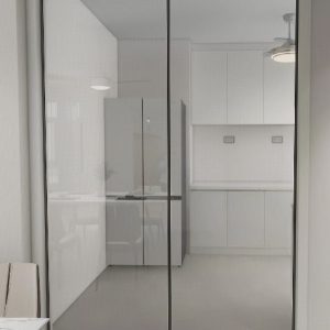 Kitchen Entrance Aluminium Frame Silding Door (6 feet)
