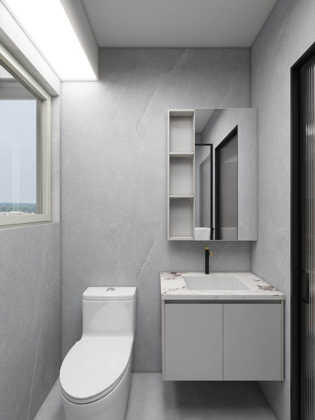 Common Bathroom Top & Bottom Cabinets (5 feet)