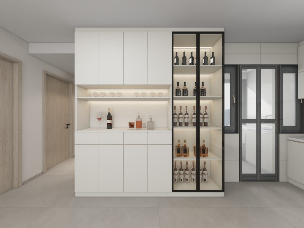 Dining Cabinet  with Glass Door (8 feet)