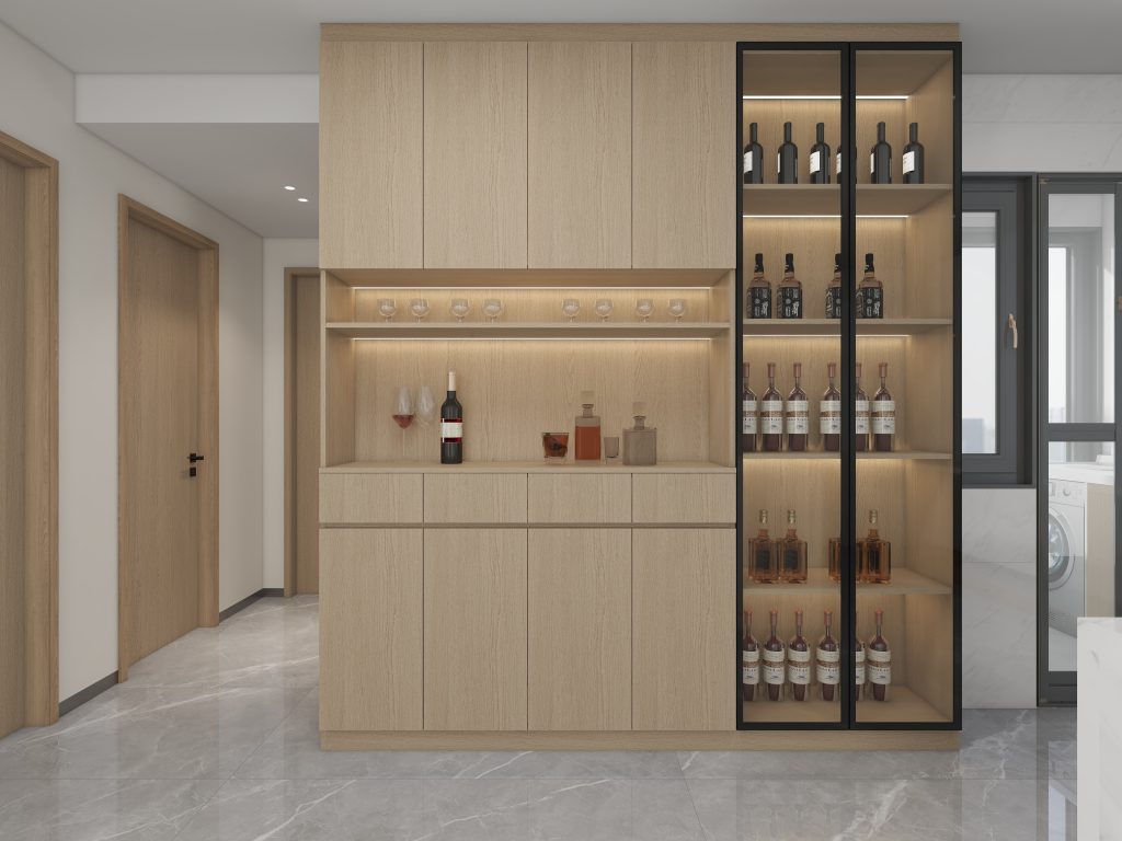 Dining Cabinet  with Glass Door (8 feet)