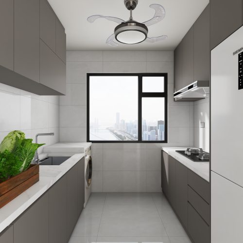 Punggol Point Cove 2-Room Design C (Kitchen, Master Bedroom, and Bathroom Cabinets)