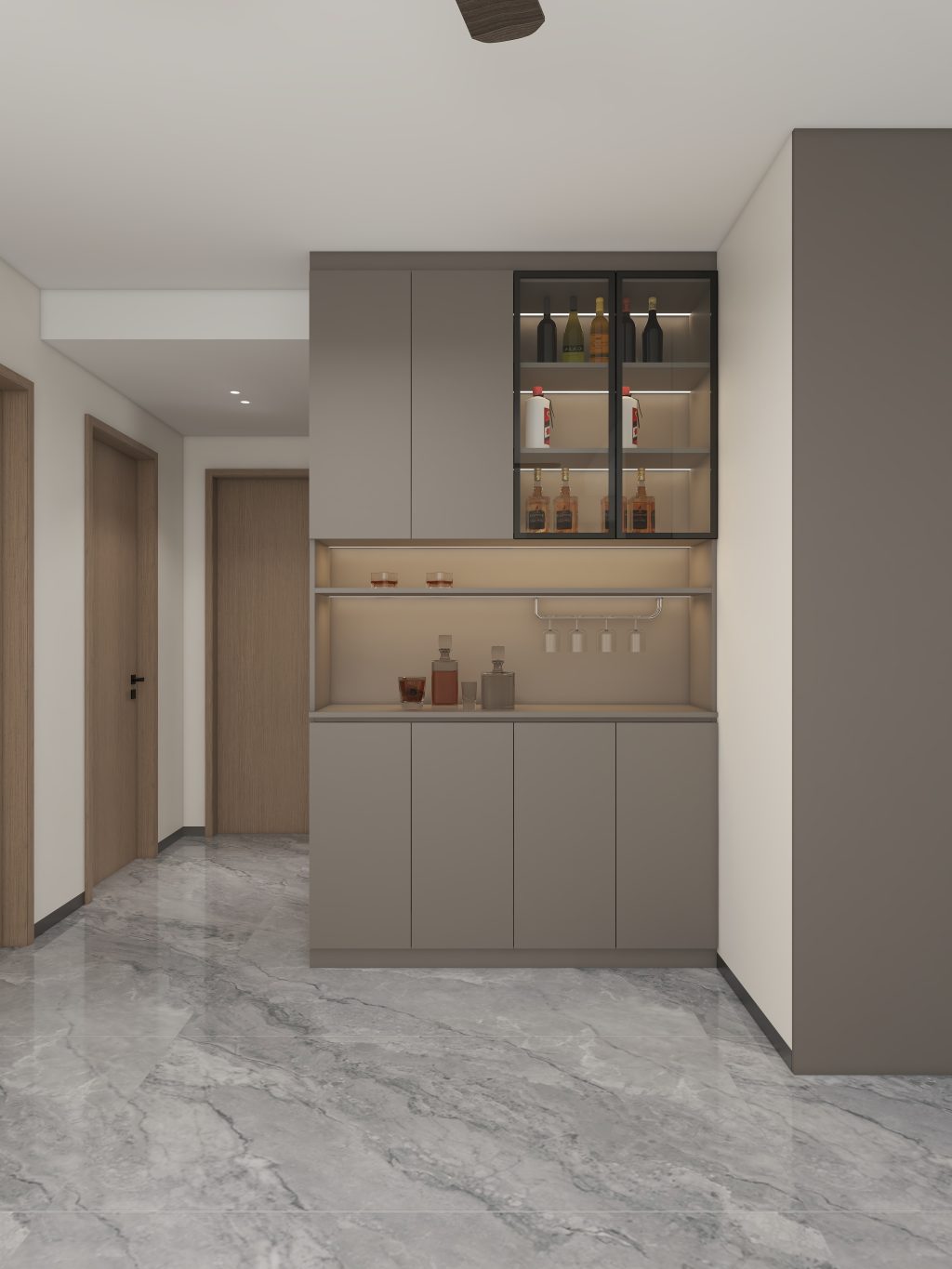 Dining Cabinet  with Glass Door (6 feet)