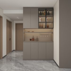 Dining Cabinet  with Glass Door (6 feet)