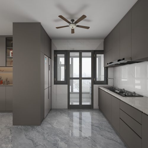 Punggol Point Cove 4-Room Design B (Kitchen, Master Bedroom, and Bathroom Cabinets)