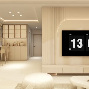 Living Suspended Tv Console & Feature Wall (10 feet)