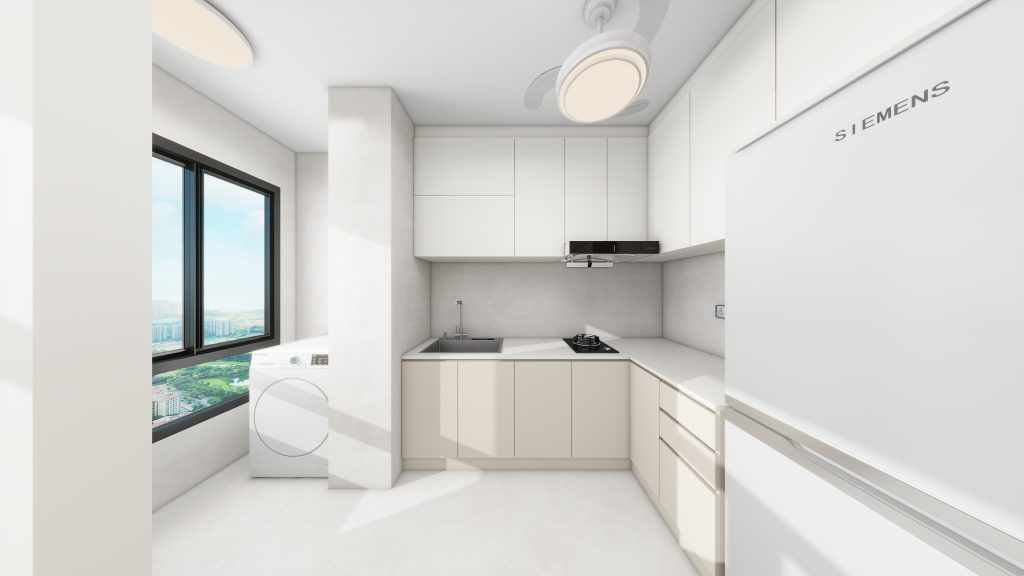 Toa Payoh Ridge 2-Room Design A (Kitchen, Master Bedroom, and Bathroom Cabinets)