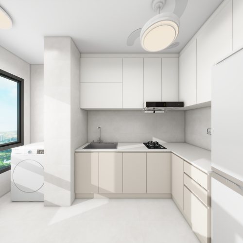 Toa Payoh Ridge 2-Room Design A (Kitchen, Master Bedroom, and Bathroom Cabinets)
