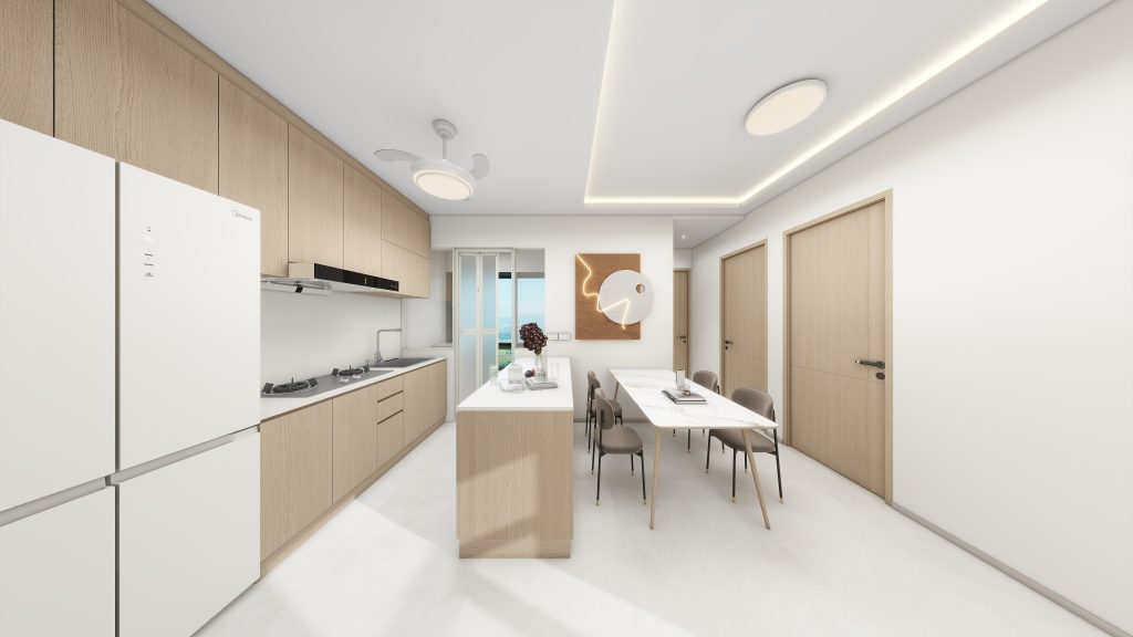 Toa Payoh Ridge 4-Room Area 1 Design B (Kitchen, Master Bedroom, and Bathroom Cabinets)